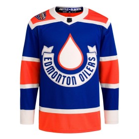 Edmonton Oilers Dresy Personalizované Heritage Classic Adidas 2023-24 Modrý Authentic - Pánské